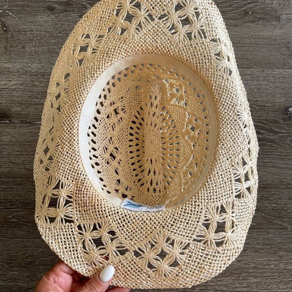 Betmar Cream Crochet Sun Hat - Picture 3 of 5